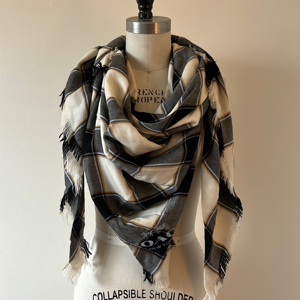 Coach Plaid Scarf